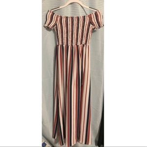 Red white & blue romper dress